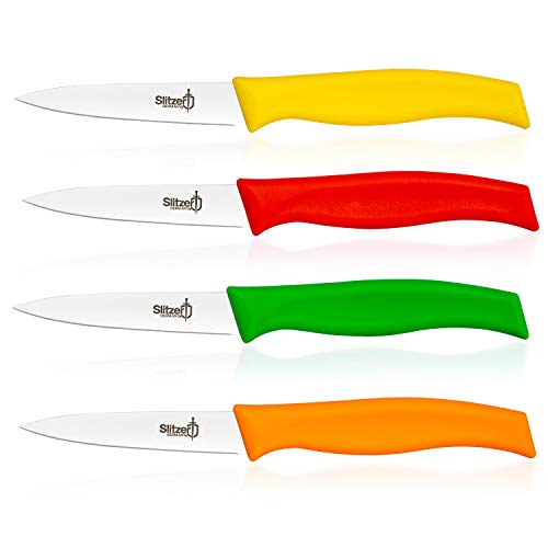 Slitzer-Germany-4-Piece-Paring-Knife-Set-German-Stainless-Steel-Blades-Colored-Handles-Red-Yellow-Green-Orange