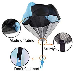 YTFGGY Parachute Toy, Tangle Free Throwing Toy Skydiver Parachute Man Game for Kids Age 4-8 Outdoor Children's Flying Toys 4 Pieces Set - Thumbnail 3