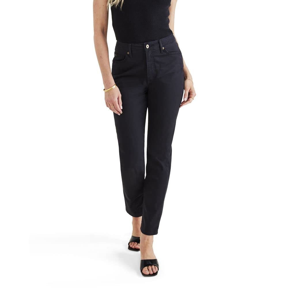 Dockers Women’s Slim Fit High Rise Jean Cut Pants, Beautiful Black, 29