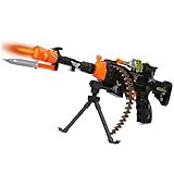 Military Machine Combat Toy Gun 22 Inch - Realistic Lights and Sound - Kids Action Look Real - Assorted Colors