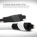 Toslink Digital Optical Audio Cable, GearIT Pro Series TOSLINK Digital Optical Audio Cable 3 Feet for HDTV, PS3, Tivo, Sound Bar, Stereo Receiver and Home Theater System - White