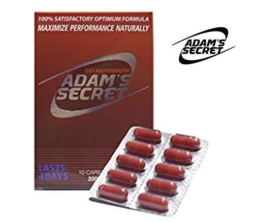 Adams Secret 2000 100% Natural Most Effective Male Libido Performance Enhancement Energy, and Endurance!10 Pills Per Pack (1PACK)