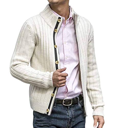 Amazon エーエスエム A S M メンズ ワイドリブ ニット ジップ