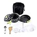 Cozime Camping Cookware Mess kit-8pics Cookset Lightweight Compact Durable Pot Pan Bowls Foldable Spork Nylon Bag for Boy Scouts