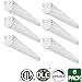 4FT LED Shop Linear Strip Light Fixture Linkable 40W 5200lm Replaces up to 2-Lamp T5HO/T8 Fluorescent Tube Low Bay Commercial Industrial 5000K 0-10V Dimmable, 6 Pack