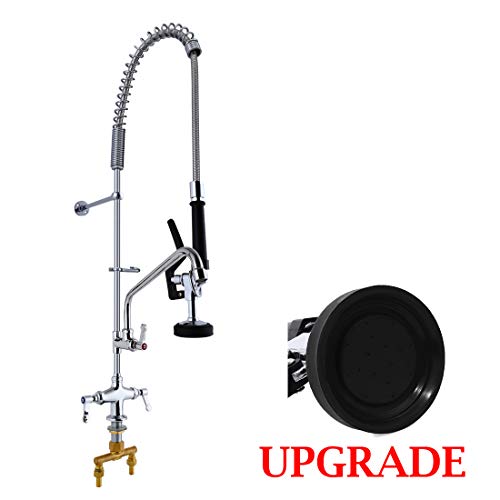 MS Deck Mount Single Hole Double Handle Pull out Spray Commercial Pre Rinse Faucet With Pot Filling Add On Spout (MS-5801BDP) - Thumbnail 6