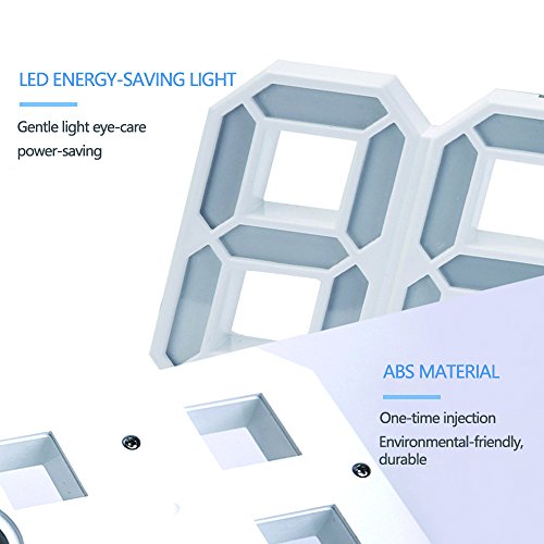 image for EVILTO LED Digital Alarm Clock with Night Light, 3D Number Style Moder
