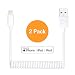 ONE PIX Coiled Lightning Cable for iPhone (2 Pack), MFi Certified Coil Car Charger Cable Compatible with iPhone 11/XS/XS Max/XR/X/8/8 Plus/7/7 Plus/6s/6s Plus/6/6 Plus/SE/5s/5c/5/iPad/iPod - White primary