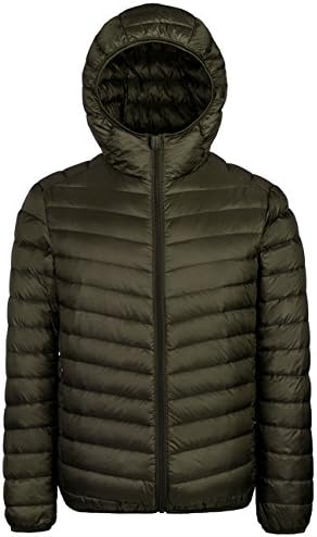Yifun Outdoor Mens Lightweight Packable Down Coat with Hood