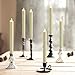 NONNO&ZGF 2PCS Flameless 8 Inch Ivory Battery Operated Taper Candles with Flickering Wick - Flameless Candle with Timer and Remote