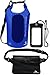 Freegrace Waterproof Dry Bags Set Of 3 Dry Bag With 2 Zip Lock Seals & Detachable Shoulder Strap, Waist Pouch & Phone Case - Can Be Submerged Into Water - For Swimming (Navy Blue(Window), 5L)