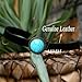 CANEVINKA Vintage Boho Style Statement Alloy Pendant Choker Collar Necklace for Women&Turquoise Choker Flat Genuine Leather Necklace Adjustable