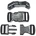 Paracord Planet Brand Contoured Side Release Black Buckle – Multiple Size and Quantity