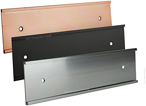 Pack of 10 - Office Wall Or Door Mount 2x10 Name Plate Holders - Fits Standard Size 2x10 NamePlates (Not Included), 3 Color Options to Choose from - Gold, Silver or Black.