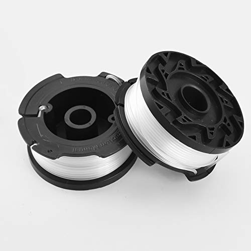 DLseego Trimmer Spools Compatible with Black Decker AF-100 LST420 GH900 Weed Eater Replacement Spools Edger, Auto Feed 30ft 0.065" with RC-100-P Covers (8 Replacement Spool, 1 Trimmer Cap)