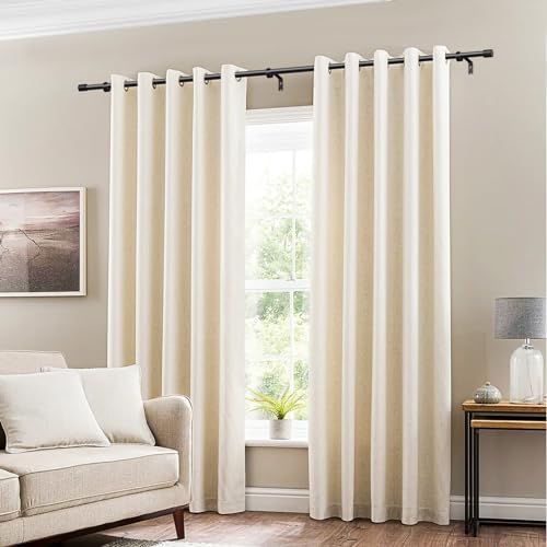 Curtain Pole Black 76-228 cm Extendable 19 mm Diameter for Bedroom, Living Room or Kitchen GEEBOBO