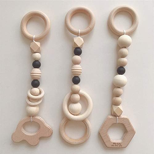 LAJKS Nordic Gym Wood Toys Nursery Sensory Ring-Pull Rattles Wooden Activity Gym Frame Toddler Clothes Rack Kids Room Decor Must Have Tools Gift Baskets Childrens Favourites Superhero Party Favors