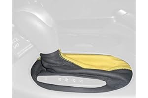 RedlineGoods shift boot - automatic compatible with Chevrolet Corvette C6 2005-13. Tailor made - not universal. Genuine top-grade Italian Black leather with Black thread