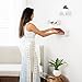Adorn Home Essentials Floating Shelves Set of 3 with Modern U Shape and Durable Design, Simple Hanging Kit Included (White)