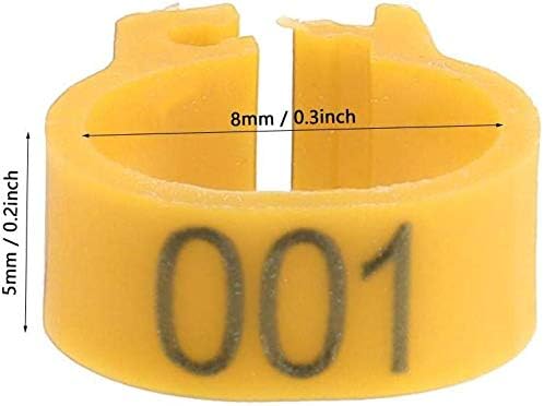 HEEPDD Bird Leg Bands, 100 Pack 8mm Numbered Plastic Identification Rings for Chickens Ducks, Pigeons, Aviary Farm, Pet Birds - Image 5