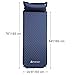 FreeLand Camping Sleeping Pad Self Inflating with Attached Pillow, Compact, Lightweight, Large, Dark Navy Blue Color