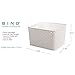 BINO T-Weave Woven Plastic Storage Basket, Large (White)