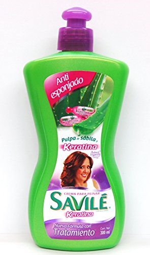 Savile Crema Para Peinar Pulpa De Savila Y KERATINA (Anti Esponjado) 300ml
