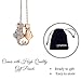 UPSERA Cat Necklace – Fun and Cute Cat Jewelry for Women – Rose Gold Plated Two Cats Necklace with Rolo Chain – 17-inch with 2-inch Extender Necklace with Cat Pendant – Lovely Present for Moms
