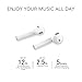 True Wireless Earbuds Mijiaer Bluetooth Headphones with Microphone AptX Stereo Bass Earphones with Charging Case for iPhone, Samsung, Sony, LG, IOS, Android (White)