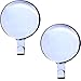 Haute Decor Attract Magnetic Wreath Hanger (Silver) - Set of 2 Magnets - for 2 Metal Doors/Surfaces or 1 Single-Pane Glass Door/Window - Holds up to 10 lbs.