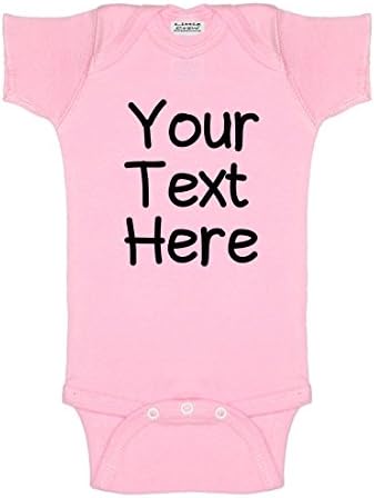 Create Your Own Personalized Add Text Here Custom Baby One-Piece Romper Baby Bodysuit
