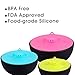 ME.FAN Silicone Cooking Pig Food Storage Suction Lids - Silicone Bowl Covers 3 Set Red