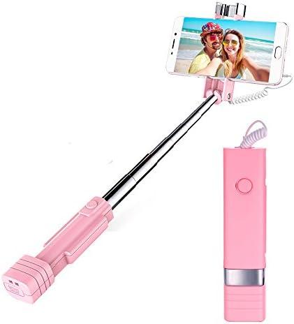 Loving Smile Selfie Stick Holder,Cell Phone Selfie Sticks For Iphone,Android,Samsung Mobile Phone(Pink)