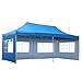 10x20 Ft Wedding Party Canopy Tent Pop up Instant Gazebo with Removable Sidewalls and Windows Blue