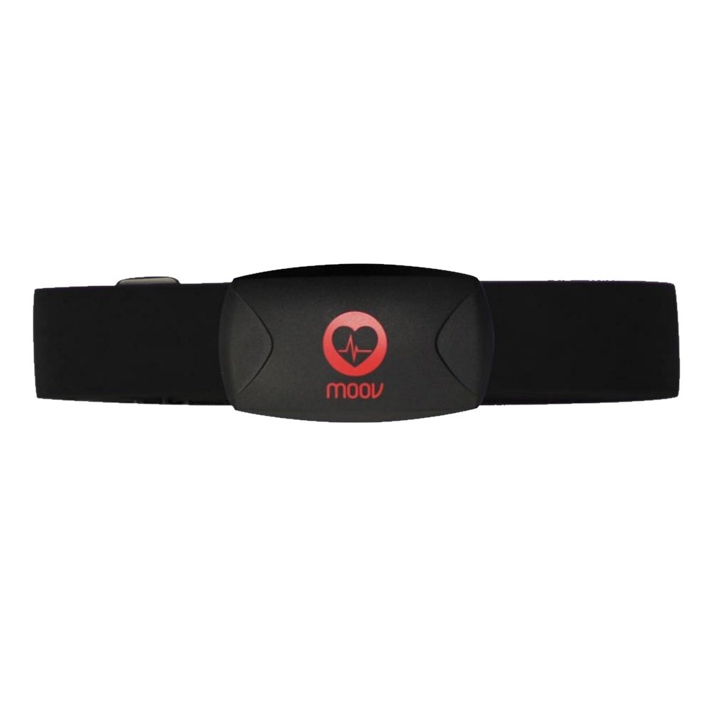 MOOV - HR BURN, Chest Strap, Sweatband, Sweat-absorbing, Physical Activity Log, Wireless, Heart Rate Tracking, Bluetooth Connection, Compatible with Apple and Android Devices - Black