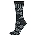 b.ella Elle Womens Cotton Crew Elephant Pattern Sock ( Charcoal - Medium )