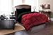 Elegant Comfort All-Season Down Alternative Luxurious Reversible 3-Piece Comforter Set- King/Cal King, Black/Burgundy