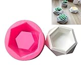Diamond Shaped Surface Succulent Plant Flower Pot Silicone Mold DIY Ashtray Candle Holder Mould (4 Pcs)