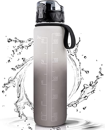 FULDENT Sports Water Bottle 1L Leakproof Design Water Bottle, BPA Free Tritan Plastic Drinking Bottle for Teenager, Adult, Sports, Hiking, Gym, Fitness, Outdoor, Cycling, School & Office — image 1
