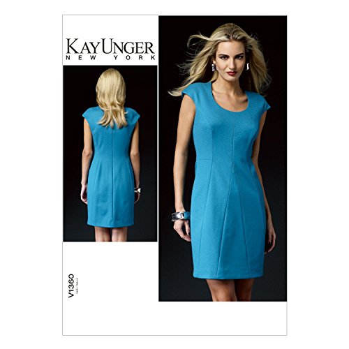 Vogue Patterns V1360 Misses' Dress Sewing Template, Size F5 (16-18-20-22-24)