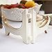Artliving Display Stand Easel Bowl Stand for Display Large Deep Bowls, Platters and Deep Dishes White Gold
