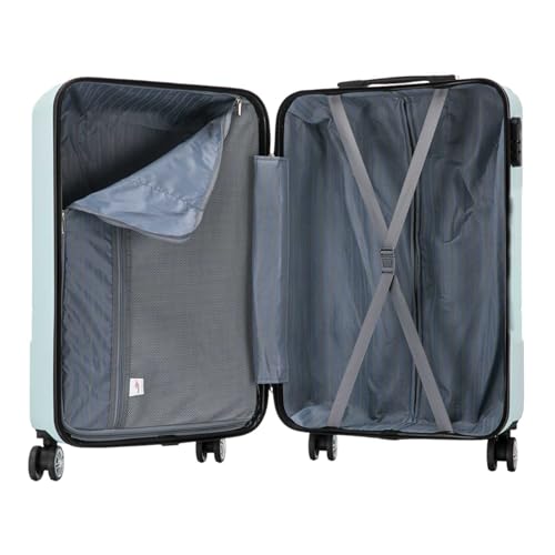 SANTINO Mala de Viagem Grande 32kg Rígida ABS 4 Rodas 360º com Segredo Leve Resistente Flexível Antifurto Verde tamanho 28 polegadas