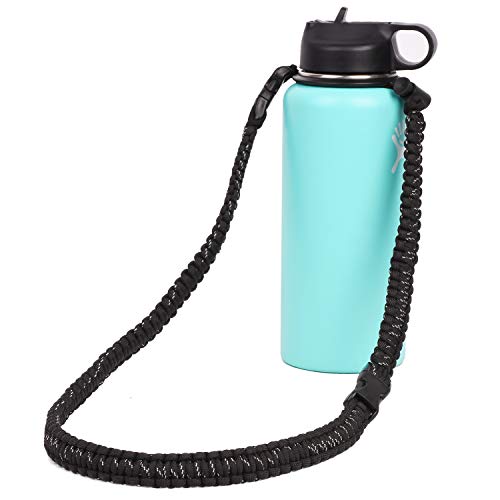 Paracord Handle &Water Bottle Holder with Shoulder Strap (Fits 32oz / 40oz Hydro Flask, Nalgene, Jug - //medicalbooks.filipinodoctors.org