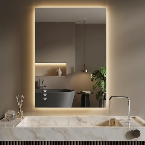 24"X36" LED Bathroom Mirror with Lights,Anti-Fog, Dimmable, Backlit,CRI>90