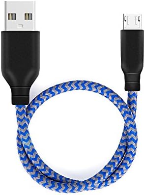 10inch MicroUSB Cable for TOOBOM RV75 Voice Recorder Charing and Data Transfer Cable 10inch Mylon Braid Cord Compitable for Android Phone or Device with Micro USB Jack