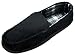 MIXIN Men's Casual Pile Lined Indoor Outdoor Rubber Sole Micro Suede Moccasin Flats Slippers Black Size 13