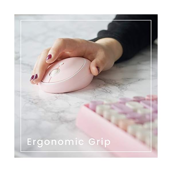 Perixx-PERIDUO-713-Wireless-24-GHz-Mini-Keyboard-and-Mouse-Combo-Retro-Round-Key-Caps-Pastel-Pink-UK-Layout Perixx PERIDUO-713 Wireless 2.4 GHz Cute Keyboard and Mouse Combo, Retro Round Key Caps, UK Layout, Pastel Pink