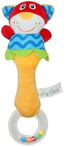 1 Pack Here Shine Developmental Baby First Rattle Toy Soft Plush Animal Style For Infant or Baby Bosy / Girls - Cat