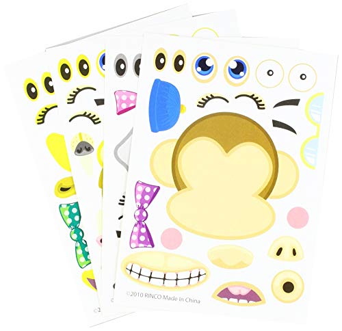 12 Make-a-Zoo Jungle Animal Sticker Sheets New