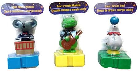 Solar Powered Dancing ~ CIRCUS (3 Pack) ~ SEAL, MONKEY, CROCODILE (Collect &amp; Connect Dancing Animals)